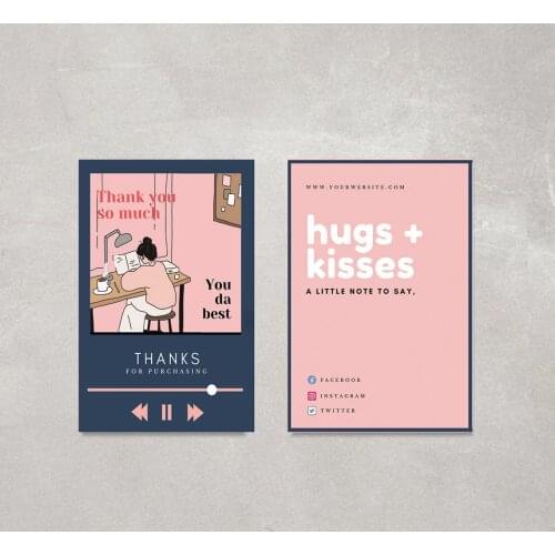 Thank You For Your Order Cards, Unique Template Card, Thank You Card Printable, Note Card, Business Stationery