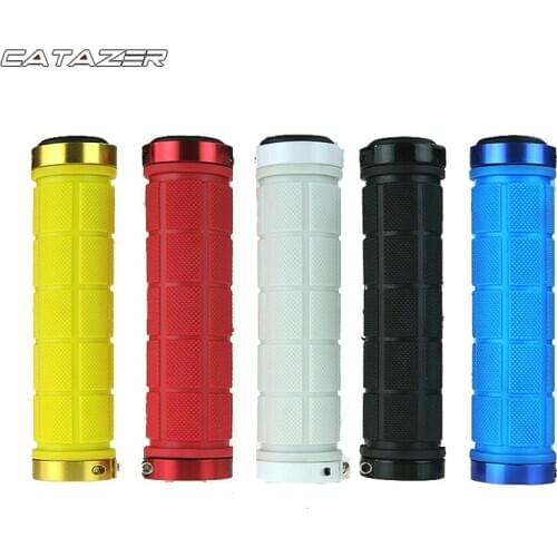 MTB Bicycle Grips Rubber Anti-Skid Mountain MTB Cycling Bike Handlebar Grip Parts Black Gold Red Blue 4 Color Bike Grips