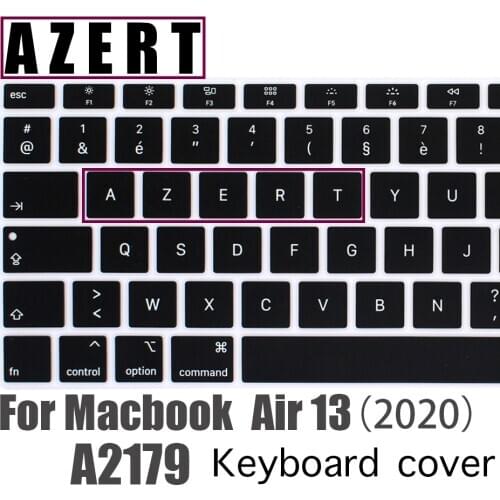 With "AZERT" French version Keyboard Cover Protector For Macbook Air 13 A2179 New Air 2020 13" Silicone Keyboard Protective Film