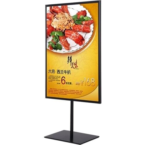 Iron Double-sided Table Poster Holder A4 Metal Restaurant Coffee Shop Sign Advertising Promotion Display Stand Rack
