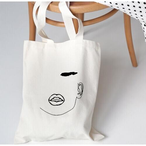 2020 New Face Fashion Shopping Bag Ladies Canvas Shopper Bags Women Totes Beach Bags Girls Korean Girls School Bags Reusable
