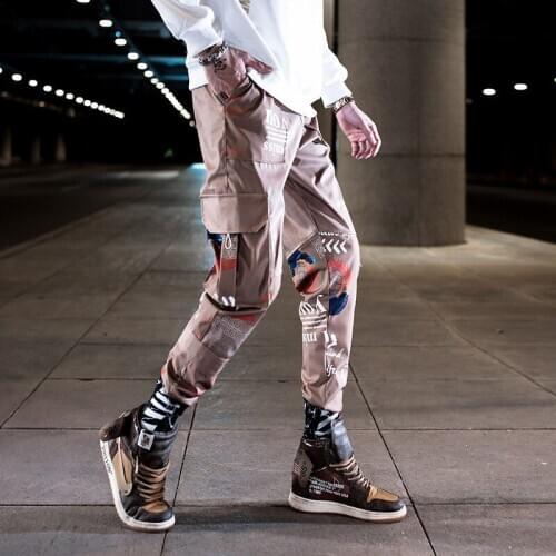 Streetwear Hip Hop Woman Military Pants Patchwork Pocket Side 2020 New Loose Joggers Sweatpants Woman Ankle Length Trousers