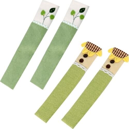 1 Pair Cotton Door Handle Covers Refrigerator Doorknob Cover Practical Double-Door Fridge Gloves Protector Home Kitchen Tools