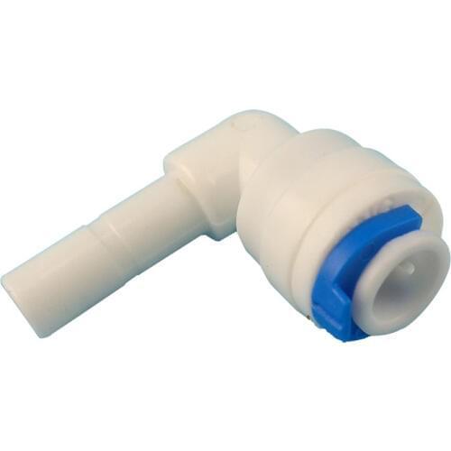 1PCS 1/4" OD Hose Quick Connection 1/4" Pipe Plug Elbow Connector RO Water Reverse Osmosis Aquarium System Connector Fitting