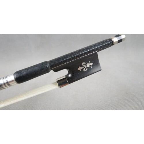 1pcs Beautiful class plaid black Carbon fiber violin bow 4/4 #5822