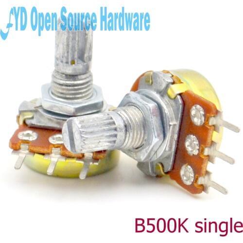 10pcs B500K L: 15MM WH148 single joint amplifier potentiometer