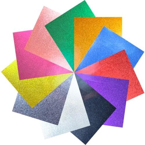 11 Assorted Colors 12"x10" Bundle HTV Iron on Clothing Heat Press Cricut Film DIY Making Sign T-shirt Decor Heat Transfer Vinyl