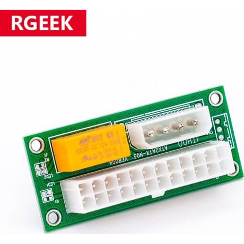 2017 add2psu VER004 ATX 24Pin to Molex 4Pin Dual PSU Power Supply Sync Starter Extender Cable Card For BTC Miner Machine