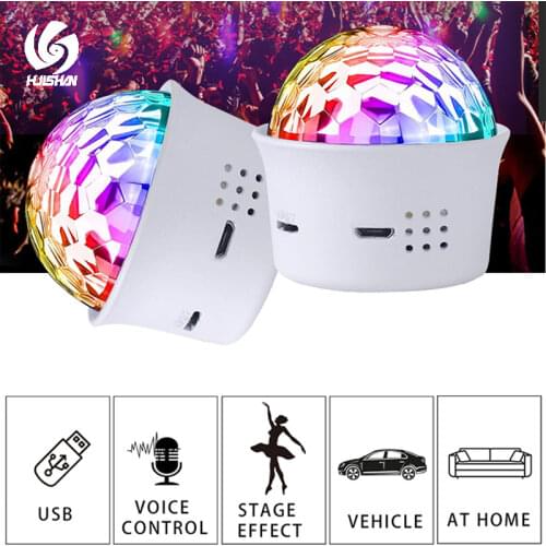 3W LED Small Magic Ball Light In The Car Indoor Rotating DJ Atmosphere Disco Party Laser Lamp KTV Bar Wedding Stage Light