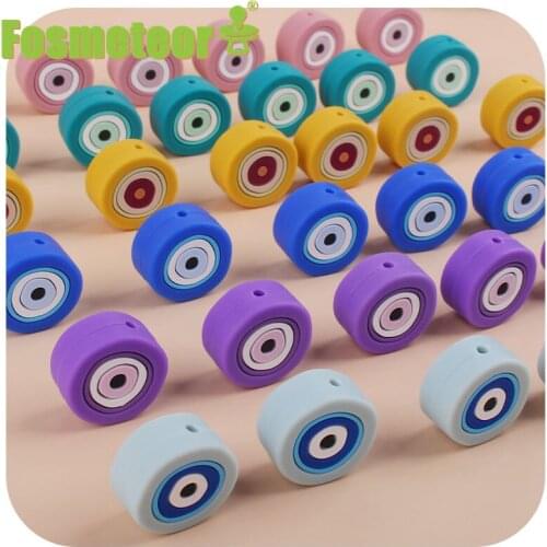 Fosmeteor 5pcs Baby Toys Cartoon Angel Eyes Animal Baby Teether Rodent For Pacifier Chain Food Grade Toys Baby Teether