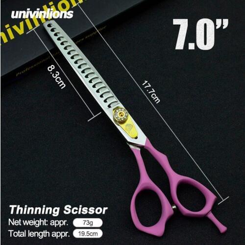 7 inch Pet Dogs Gromming Scissors Thinning Shears Sharp Edge Animals Cat Hair Cutting Stainless Steel Barber Cutting Tools