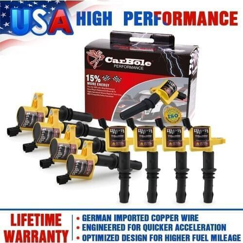 8Pc High Performance Ignition Coils For Ford F150 F250 F550 EXPLORER 4.6/5.4L V8