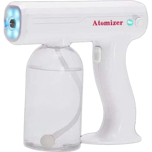 800ml Handheld Portable Nanos Steam Spray Fogger Machine Electric Blue Lights Hair Smoke Machine Water Supply Equipment Salon