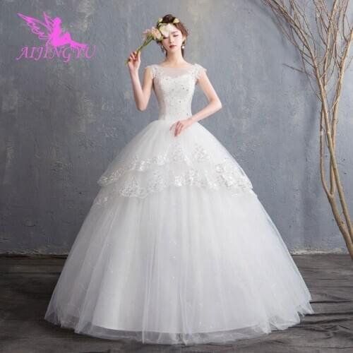 AIJINGYU Sweetheart Top Gowns White Popular Bridal Online Luxury Dubai Luxurious Slim Gownes Plain Wedding Dresses