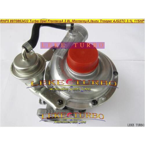Free Ship RHF5 8970863433 VB430023 8970863435 Turbo For OPEL Frontera A 2.8L Monterey A 3.1TD For ISUZU Trooper 4JG2TC 4JG2 3.1L