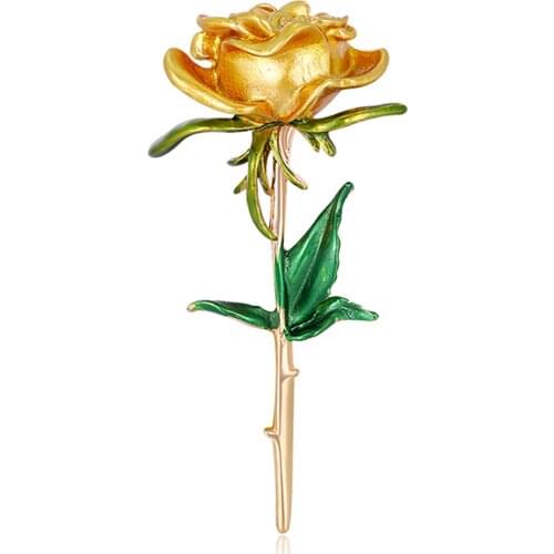 Rose Flower Brooch Fashion Classy Pin Coat Suit Collar Accessories for Party Banquet Women Lady LL@17