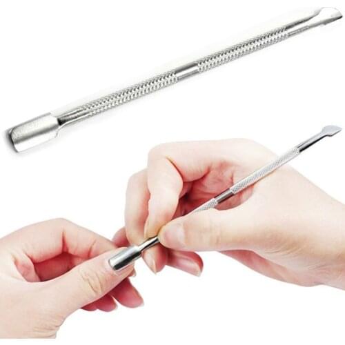 1 Piece Double-headed Stainless Steel Cuticle Nail Fader Spoon Manicure Tool Manicure Tool To Remove Dead Skin Cuticle Pedicure
