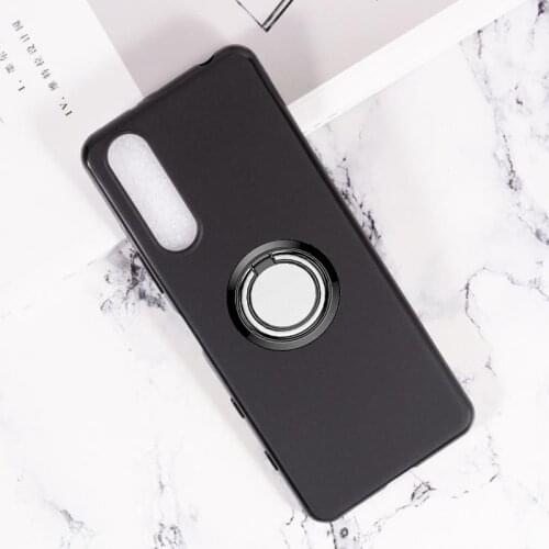 For Sony Xperia 5 1 10 II 8 Lite L4 L3 XA2 XA1 XA Z Plus Ultra Ace L2 XZ3 Back Ring Holder Bracket Phone Case Cover Soft Shell