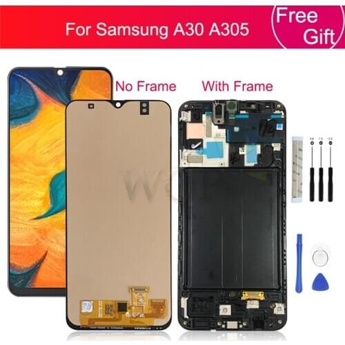 For Samsung galaxy A30 A305/DS A305F A305FD A305A Display SM-A305F/DS Touch Screen Digitizer Assembly For Samsung A30 lcd