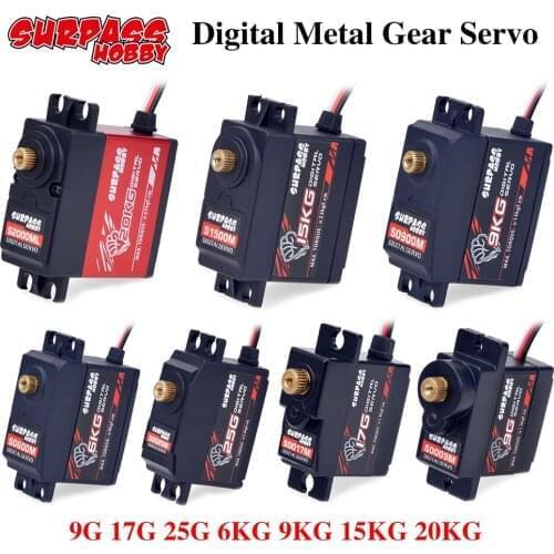 Hot Sale SURPASS Hobby S0017M 17g Metal Gear 1.8KG Digital Servo for RC Airplane Robot 1/18 1/16 Truck Car Boat Duct Plane