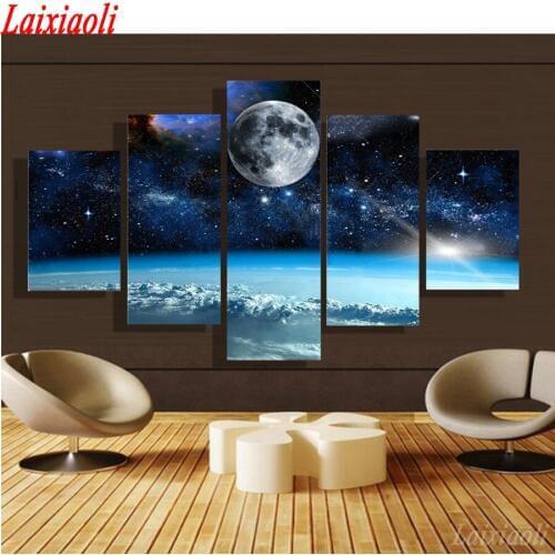 Galaxy Stars Astronaut Planet Hole Space diamond painting full square new arrival diamond embroidery 5d mosaic rhinestones decor
