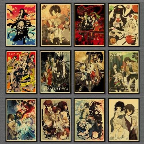 Japanese Anime Canvas Painting Bungo Stray Dogs Wall Art Nordic Poster and Print Home Decoration Pictures for Living Room Decor