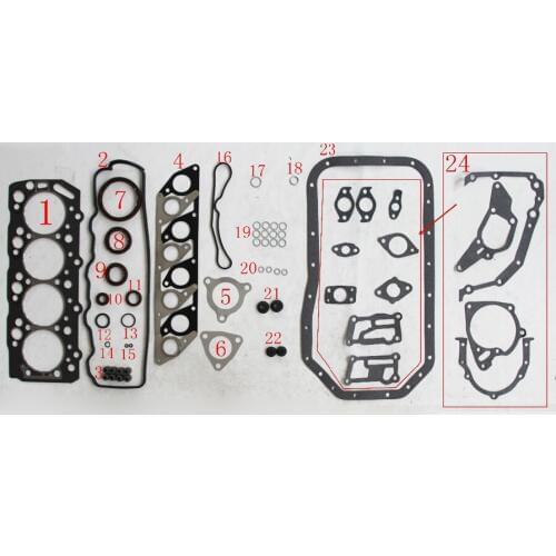 4D55 4D55T For MITSUBISHI L200 L300 D and RANGER HEAD GASKET SET Engine Rebuilding Kits Full Set engine seal gasket MD974500
