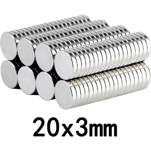 5 / 10 / 20 / 30 / 50 UDS 20x 3 neodymium magnet piece 20mm x 3mm Round NdFeB powerful magnet 20x 3mm rare earth disk magnet 20
