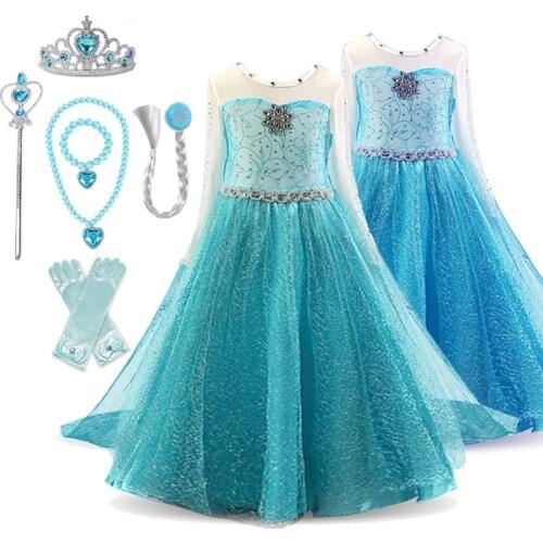 Girls Princess Dress Cosplay Party Costume For Kids Halloween Carnival Party Fancy Dress Up Children Christmas Clothes