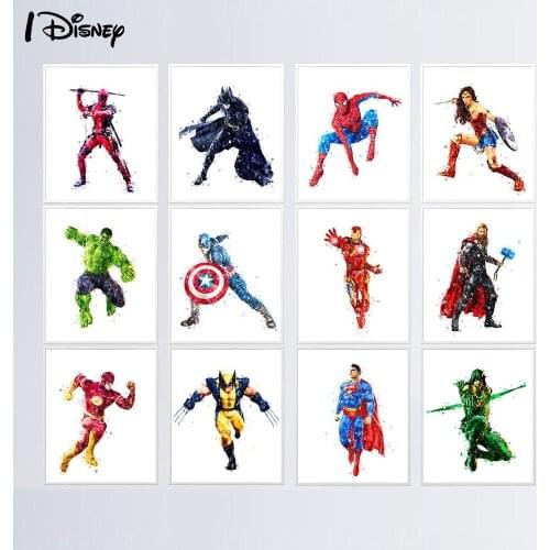 Disney Marvel Movie Posters and Prints Avengers Canvas Painting On the Wall Captain America Thor Pictures for Room Wall Decor