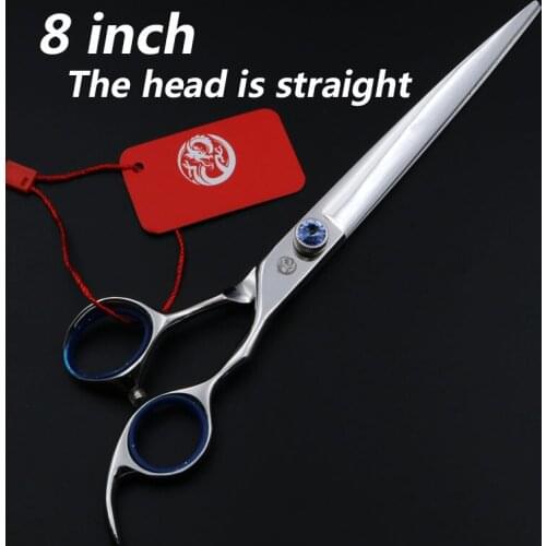 Professional Pet Grooming Scissors 8 inch Straight Cutting scissors Dog grooming shears baber hair salon