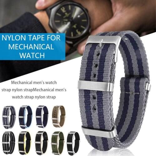 Unisex Replacement Watchband 20mm Fashion Military Nylon Watches Strap Sport WristWatch Band Straps Belt Watch Accessories