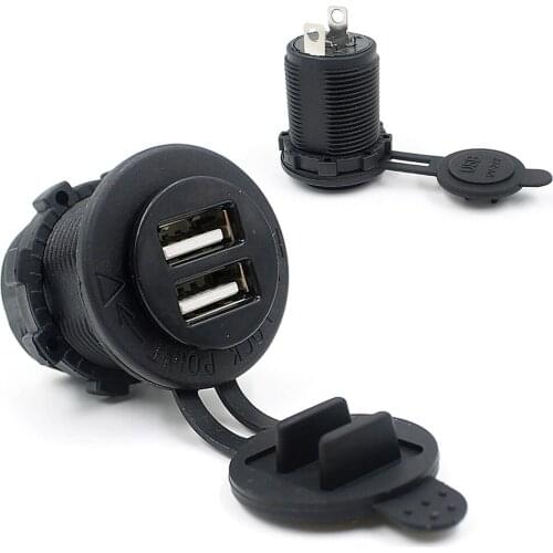 Car Cigarette Lighter Socket 12V-24V Waterproof Plug Power Outlet Adapter for Marine Boat Motorcycle Truck