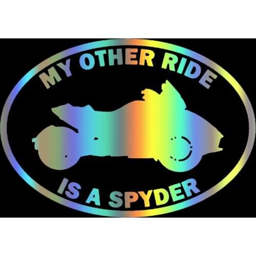S51358# Various Sizes/Colors Car Stickers Vinyl Decal My Other Ride Is A Spyder Motorcycle Decorative Accessories