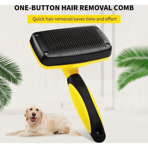 Self Clean Hair Dog Brush Slicker Comfortable Small Large Dog Comb Pet Grooming Tools Cat Fits Various Hair