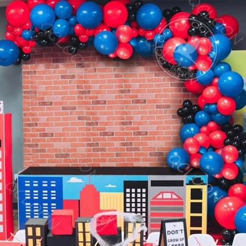 105pcs Red Blue Latex Arch Kit Garland Balloon Baby Boy Girl First Birthday Party Decorations Kids Toys Shower Supplies