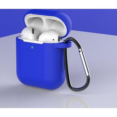 Silicone Mini Earphone Protective Case Storage Box with Lanyard for Air-Pods 1 2