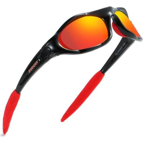Dubery Mirror Red Sunglasses Goggles for Men Sports Glasses Driving Retro Luxury Brand oculos de sol