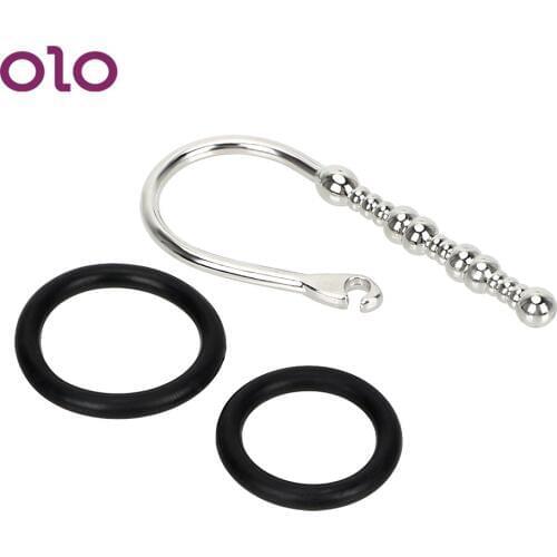 OLO 3pcs/set Stainless Steel Catheters Sounds Sex Toys For Men Penis Plug Urethral Dilators Catheters Male Chastity Device