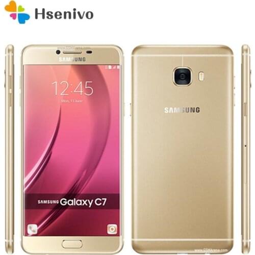 Samsung Galaxy C7 C7000 Refurbished-Original Unlocked Android 3300 mAh Dual SIM Wi-Fi 16MP 5.7' 32GB 4GB RAM Free Shipping