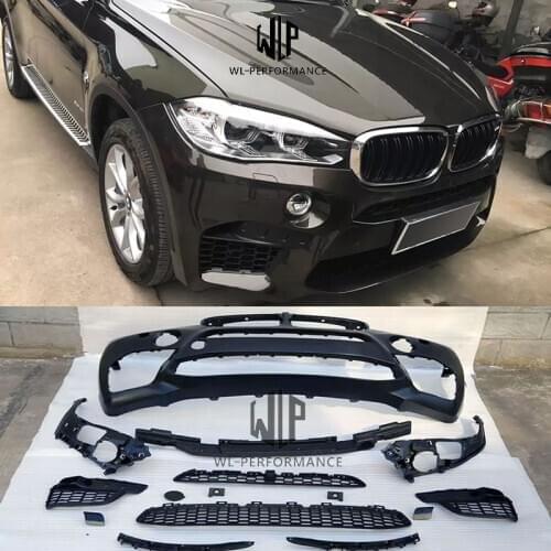 F16 X6 High Quality PP Material Unpainted Car Body Kit X6M Style Front Bumper Rear Bumper For BMW F16 X6 X6M 2014-UP
