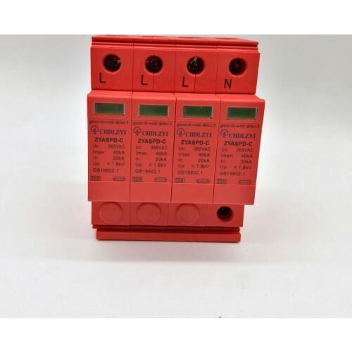 WY5-C/40 SPD 3P+N 20KA~40KA ~385VAC House Surge Protector Protection Protective Low-voltage Arrester Device