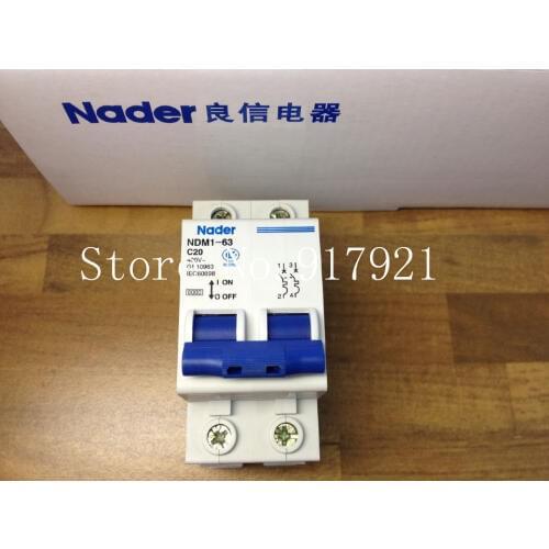 [ZOB] Nader letter NDM1-63 C20 genuine new miniature circuit breaker 2P20A air switch --10PCS/LOT