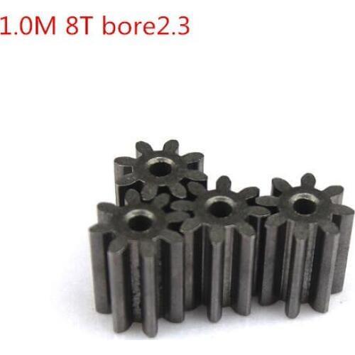 10pcs/lot Mini Motor Gear Inner Diameter 2.3mm 1.0 Modulus 8Tooth Motor Accessories Metal Gear