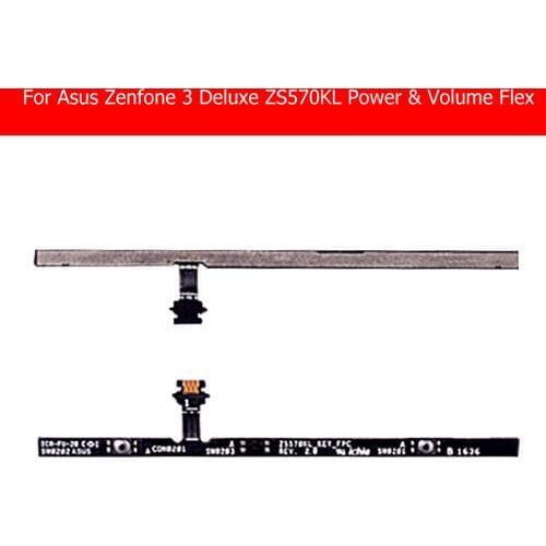 100% Genuine Volume & Power button Flex cable For Asus Zenfone 3 Deluxe ZS570KL Z016D_Sidekey_FPC PCB cell phone accessory parts