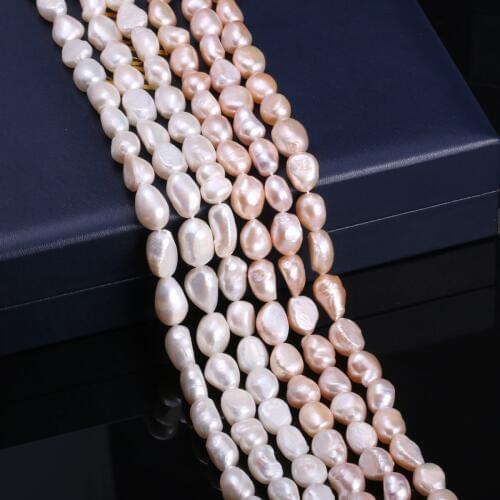 100% Natural Freeform Freshwater Cultured Pearls Beads DIY Beads for Jewelry Making DIY Strand 13 Inches Size 10mm-11mm