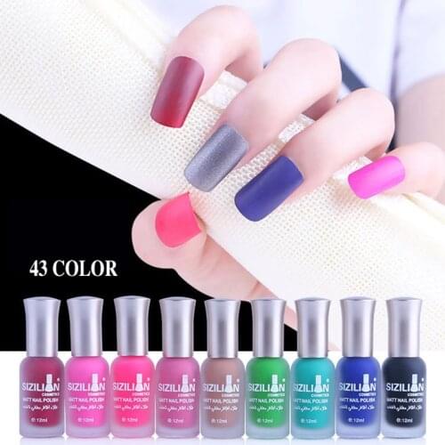 12ml Fashion Women Matte Nail Polish Scrub Non-Toxic Environmentally Friendly Matte Satin Nail Art Design Gel TSLM1