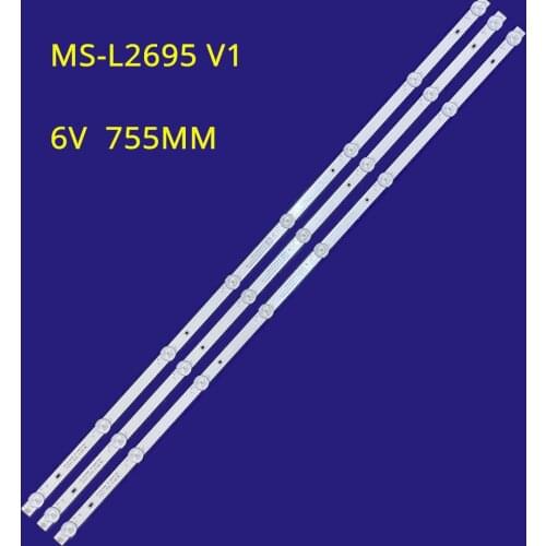 750mm LED Backlight strip bar 8 lamp for MS-L2695 V1 Rca Rtv4019sm 6V/LED