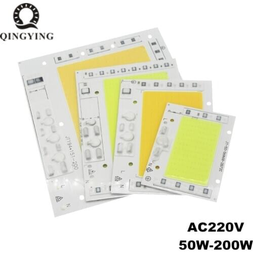 2Pcs/Lot LED COB Chip 50W 100W 150W 200W LED Lamp AC 220V No Need Driver Smar IC For Floodlight Spotlight DIY Lighting