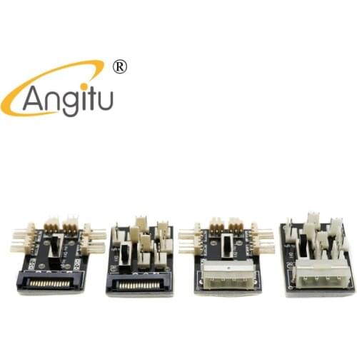 Angitu Sata 15Pin to 3p Fan hub IDE/Molex to Fan Hubs 1 to 6 way 1 to 8 way 12v Fan Cooling Cooler Speed Controller